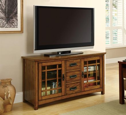 TV Console with Windowpane Door Fronts - 700690