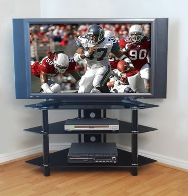 TV Stand - 44 Inch Bermuda Corner TV Stand in Black - V44Y76B