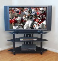 TV Stand - 44 Inch Bermuda Corner TV Stand in Black - V44Y76B