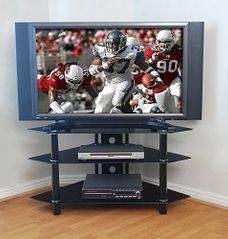 TV Stand - 44 Inch Bermuda Corner TV Stand in Black - V44Y76B