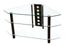 TV Stand - 44 Inch Bermuda Corner TV Stand in Clear / Black - V44Y76CB