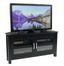 TV Stand - 44 Inch Castillo Corner Wood TV Stand in Black - W44CCRBL
