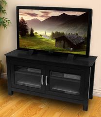 TV Stand - 44 Inch Columbus Wood TV Stand in Black - W44CFDBL