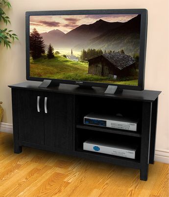 TV Stand - 44 Inch Cordoba Wood TV Stand in Black - W44COSBL