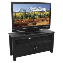 TV Stand - 44 Inch Cortez Wood TV Stand in Black - W44CSBL