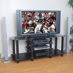 TV Stand - 60 Inch Dynasty TV Stand in Black - V60Y712B