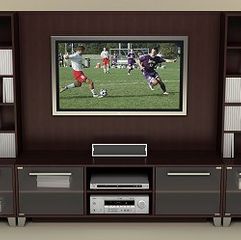 TV Stand for Plasma, DLP and LCD TVs and Support Panel - Brooklyn Collection - Nexera Furniture - 400052