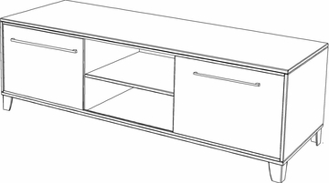 TV Stand for Plasma, DLP and LCD TVs - Brooklyn Collection - Nexera Furniture - 410400