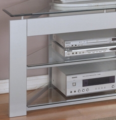 TV Stand - "Glossy Silver" - Powell Furniture - 968-802