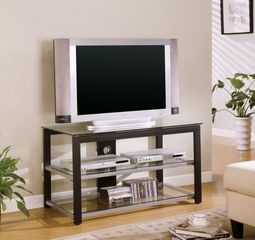 TV Stand in Black / Silver - Coaster - COAST-17006121