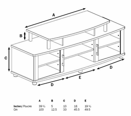 TV Stand in Chocolate - South Shore Furniture - 4219601