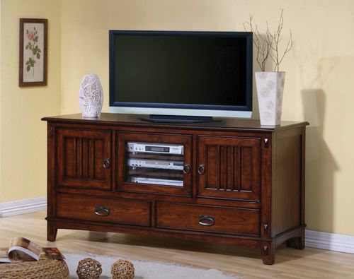 TV Stand in Dark Oak - Coaster