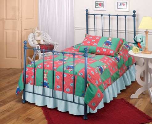 Twin Size Bed - Molly Twin Size Bed in Blue - Hillsdale Furniture