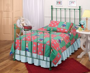 Twin Size Bed - Molly Twin Size Bed in Green - Hillsdale Furniture