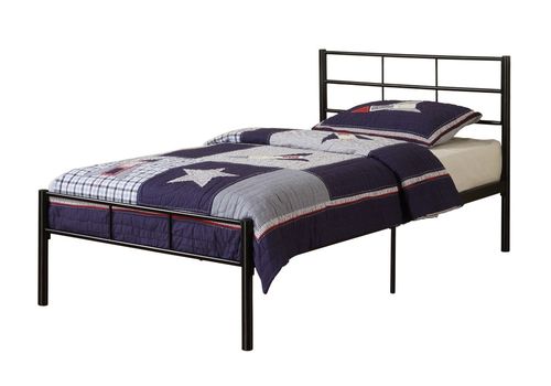 Twin Size Bed - Twin Size Metal Bed Frame in Black - BT40BL