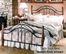 Twin Size Bed - Winsloh Twin Size Metal Bed with Wood Posts