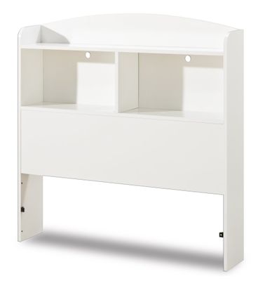 Twin Size Bookcase Headboard in Pure White - South Shore Furniture - 3360098