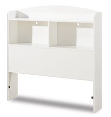 Twin Size Bookcase Headboard in Pure White - South Shore Furniture - 3360098