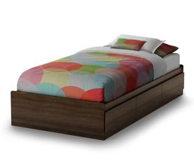 Twin Size Mates Bed (39") in Moka - Popular - South Shore Furniture - 2779212