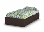 Twin Size Mates Bed in Chocolate - Summer Breeze - South Shore Furniture - 3219080