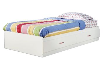 Twin Size Mates Bed in Pure White - South Shore Furniture - 3660213