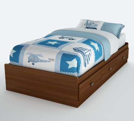 Twin Size Mates Bed in Sumptuous Cherry - Willow - South Shore Furniture - 3356212