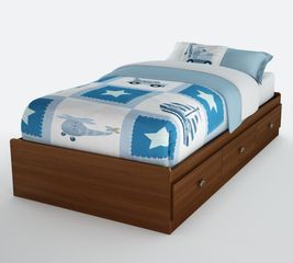Twin Size Mates Bed in Sumptuous Cherry - Willow - South Shore Furniture - 3356212