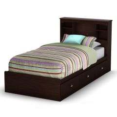 Twin Size Mates Bed with Headboard in Havana - Willow - South Shore Furniture - 3339212-098