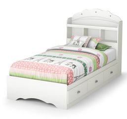 Twin Size Mates Bed with Headboard - Tiara - South Shore Furniture - 3650212-098