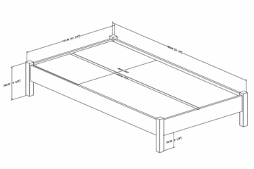 Twin Size Platform Bed - Step One - South Shore Furniture - 3070205