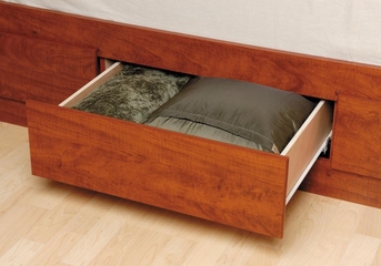 Twin Size Platform Storage Bed in Cherry - Monterey Collection - Prepac Furniture - CBT-4100