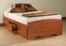 Twin Size Platform Storage Bed in Cherry - Monterey Collection - Prepac Furniture - CBT-4100