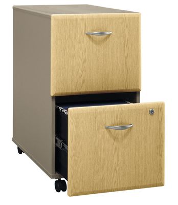 Two-Drawer File (Assembled) - Series A Light Oak Collection - Bush Office Furniture - WC64352SU