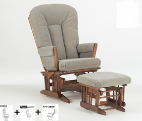 Two Post Multiposition and Recliner Glider with Ottoman Combo - Dutailier - C20-82B