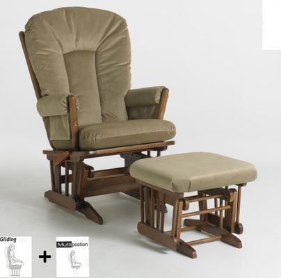 Two Post Multiposition Glider and Ottoman Combo - Dutailier - C01-82B