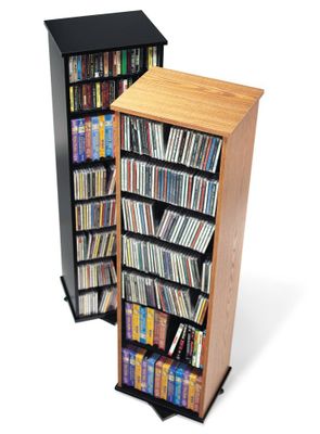 Two Sided Spinning Tower in Black - Prepac Furniture - BMS-0525