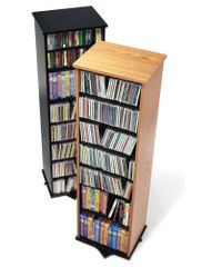 Two Sided Spinning Tower in Oak/Black - Prepac Furniture - OMS-0525