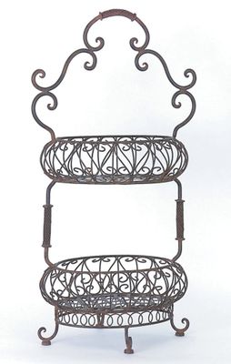 Two-Tiered Oval Baskets - IMAX - 9745
