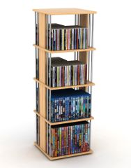Typhoon 216 CD or 144 DVD or Blu-Ray or Games Spinner in Maple with Silver Finished Steel Rods - Atlantic - 82635739
