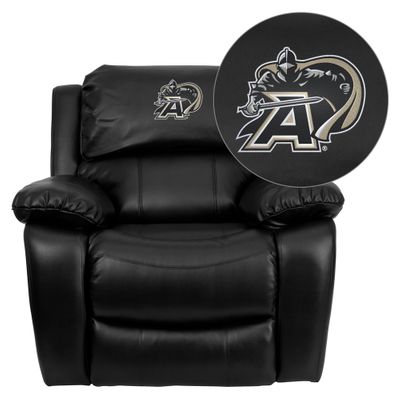 U.S. Military Academy Black Knights Embroidered Black Leather Rocker Recliner  - MEN-DA3439-91-BK-40021-EMB-GG