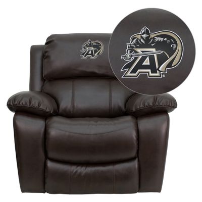 U.S. Military Academy Black Knights Embroidered Brown Leather Rocker Recliner  - MEN-DA3439-91-BRN-40021-EMB-GG