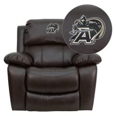U.S. Military Academy Black Knights Embroidered Brown Leather Rocker Recliner  - MEN-DA3439-91-BRN-40021-EMB-GG