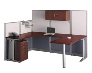 U-Workstation Set 2 - Office-in-an-Hour Collection - Bush Office Furniture - OIAH-SET-4
