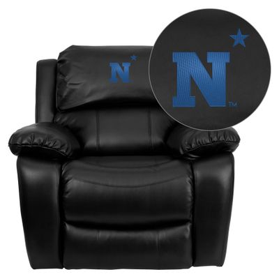 United States Naval Academy Goats Black Leather Rocker Recliner - MEN-DA3439-91-BK-45019-EMB-GG