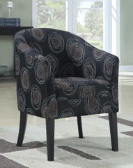 Upholstered Accent Chair with Dark Circle Pattern - 900436