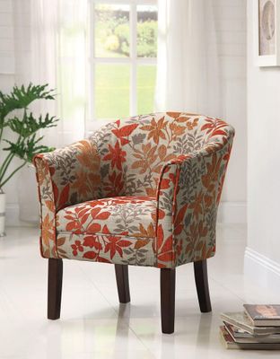 Upholstered Autumn Leaves Accent Chair - 460407