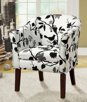 Upholstered Bird and Branch Accent Chair - 460406