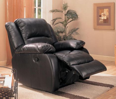 Upholstered Black Rocker Recliner - 600248