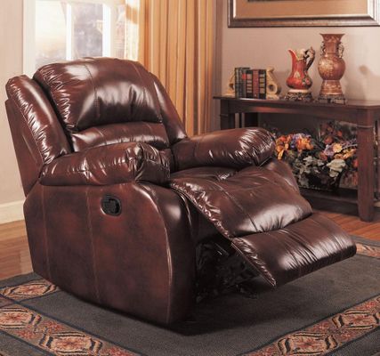 Upholstered Brown Rocker Recliner - 600258