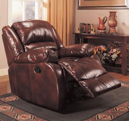 Upholstered Brown Rocker Recliner - 600258